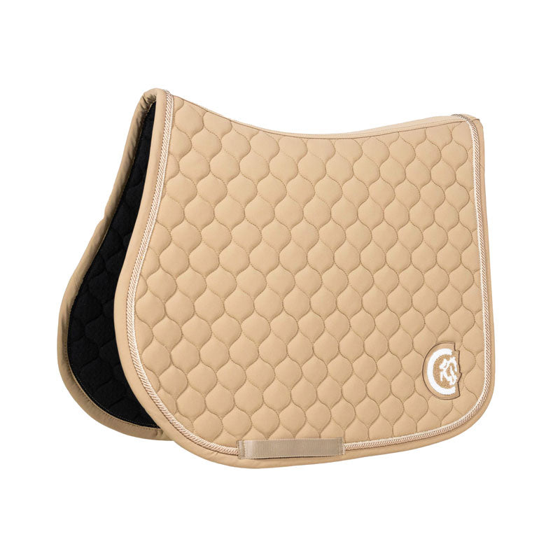 Kentucky Horsewear Saddle Pad Onion Quilt 3D Logo Showjump Beige