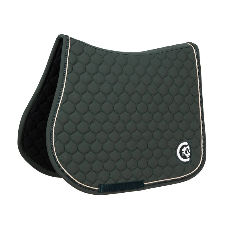 Kentucky Horsewear Saddle Pad Onion Quilt 3D Logo Showjump Pine Green