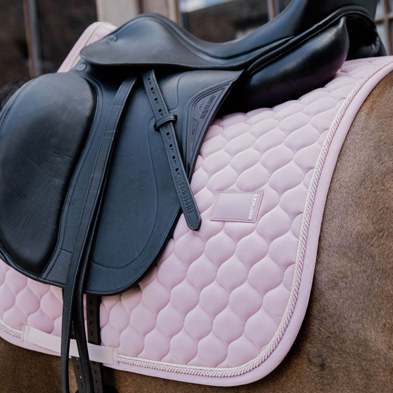 Kentucky Saddle Pad Onion Quilt Rubber Logo Dressage Old Rose