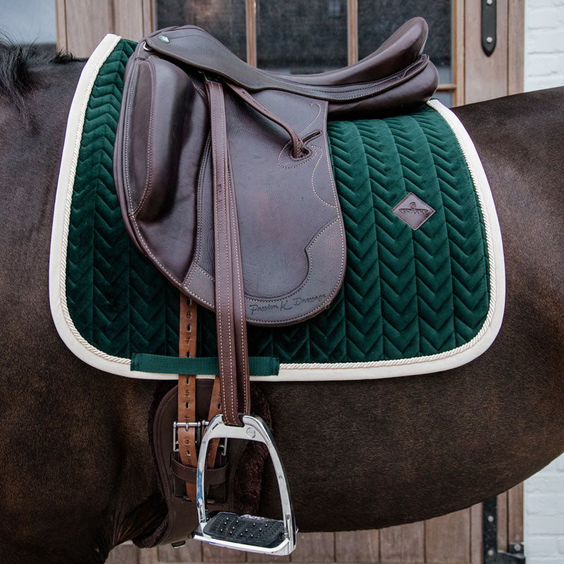 Kentucky Horsewear Dressage Saddle Pad Velvet Contrast