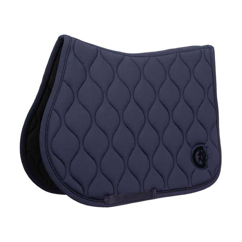 Kentucky Horsewear Show Jumping Saddle Pad Wave 3D Logo Navy