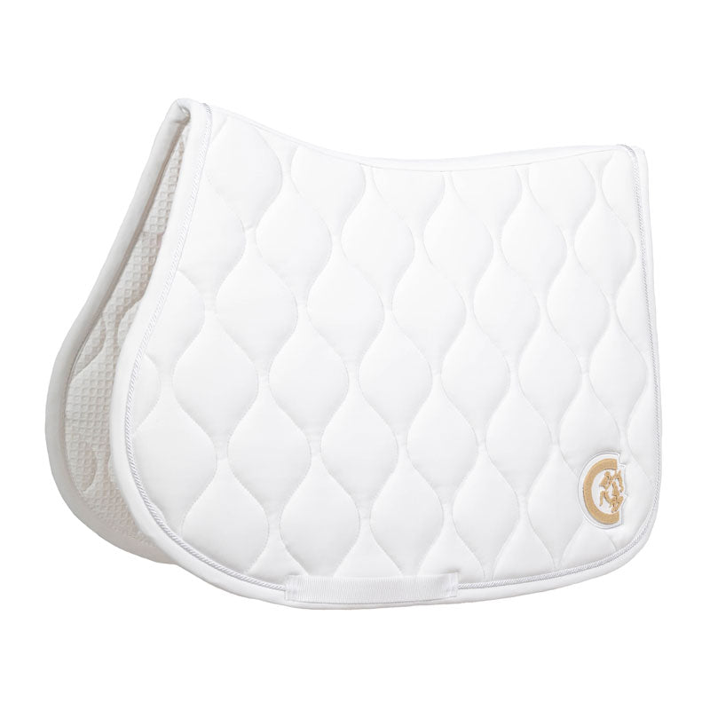 Kentucky Horsewear Show Jumping Saddle Pad Wave 3D Logo White