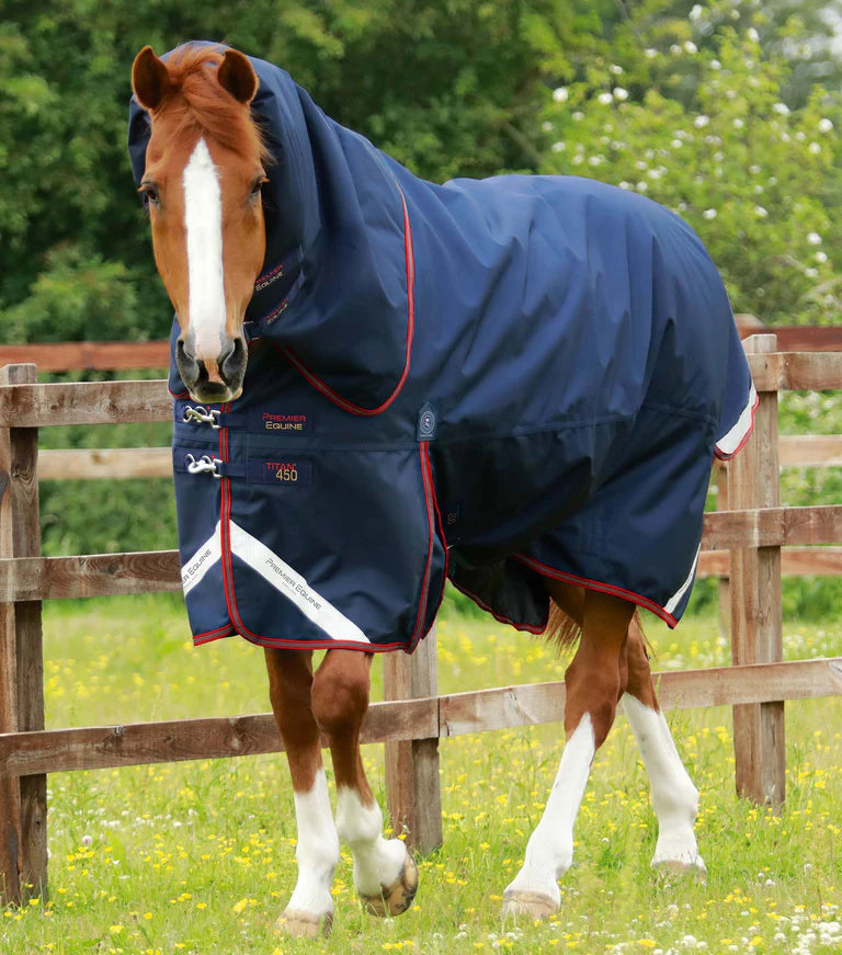 Premier Equine Titan 450g Turnout Rug with Snug-Fit Neck Cover