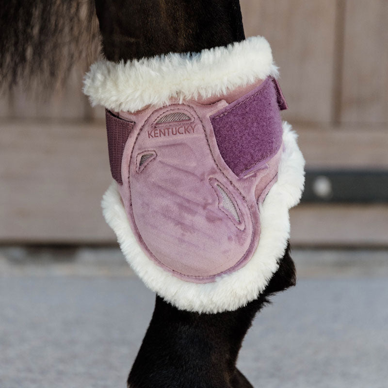 Kentucky Horsewear Vegan Sheepskin Young Horse Fetlock Boots Velvet – Old Rose