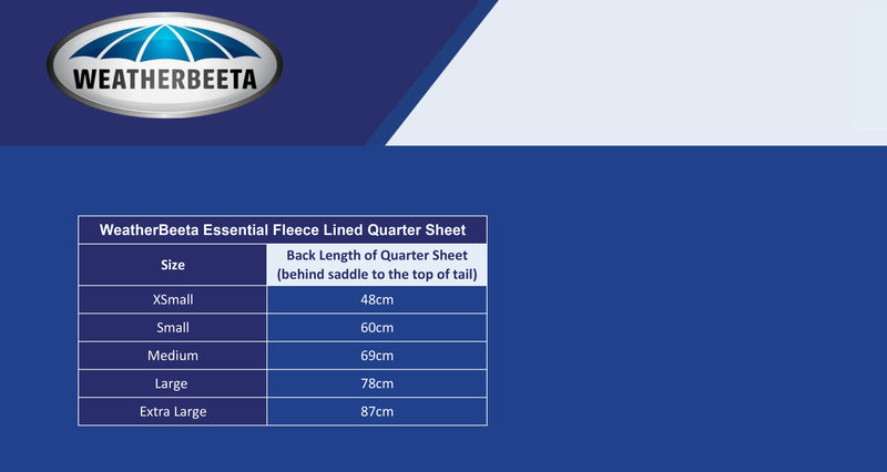 Weatherbeeta Essential Fleece Lined Quarter Sheet