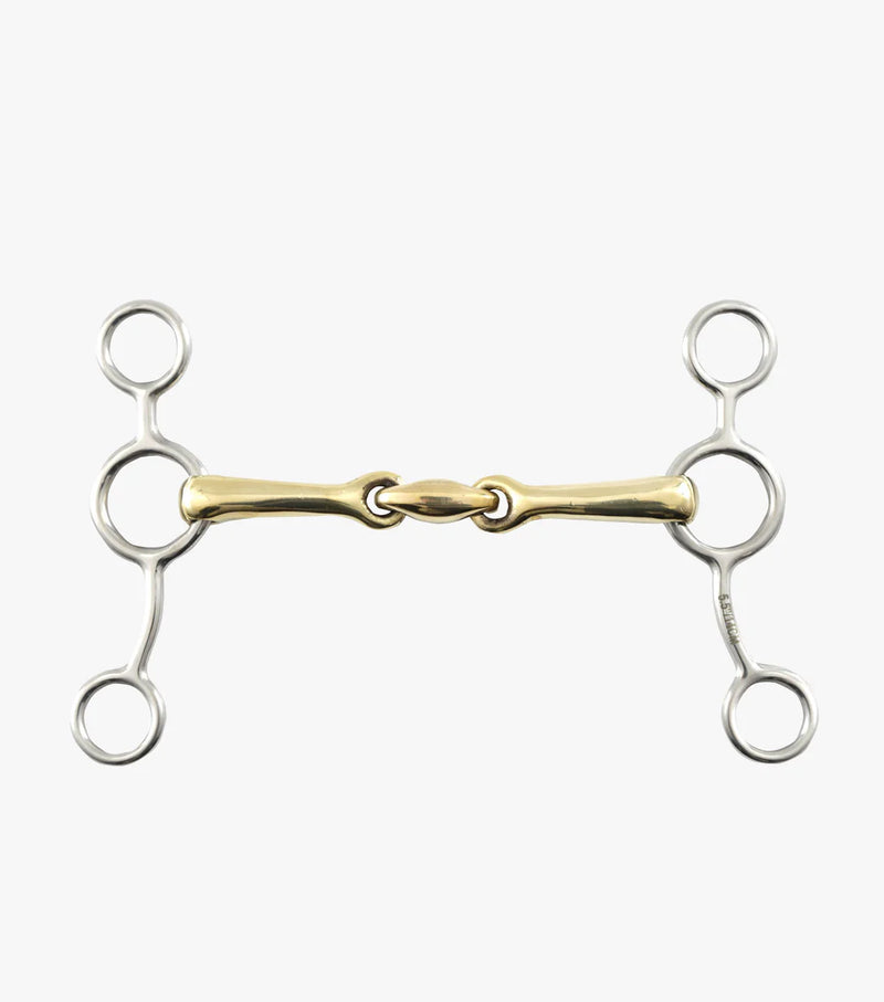 Premier Equine Brass Alloy Tom Thumb Bit with Lozenge