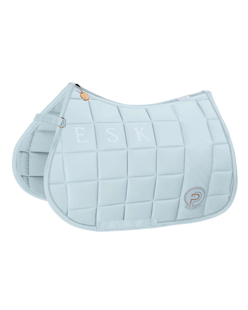 Eskadron Big Square Faux Leather Saddle Pad Platinum