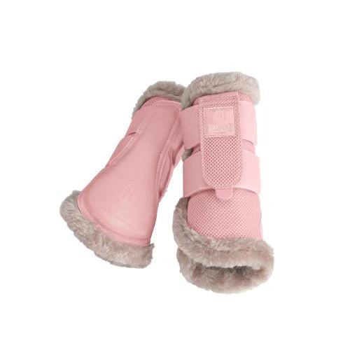 Eskadron Heritage Mesh Faux Fur Tendon Boots Pearl Pink