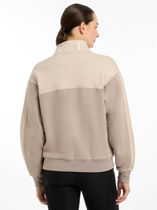 LeMieux Kali Quarter Zip Sweat - Ash/Stone