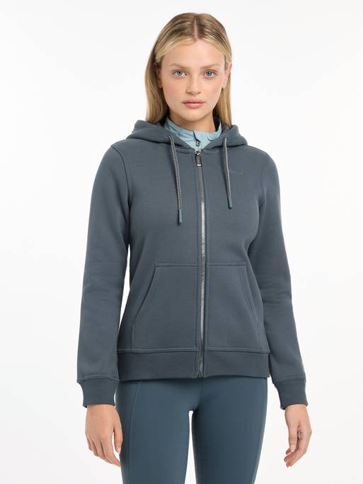 Lemieux Elle Zip Through Hoodie - Petrol