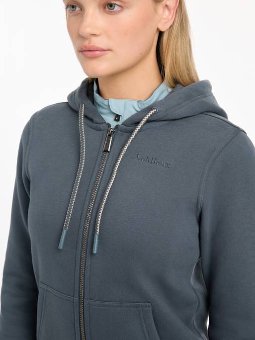 Lemieux Elle Zip Through Hoodie - Petrol