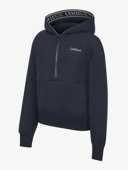 Lemieux Young Rider Hettie Half Zip Hoodie - Navy