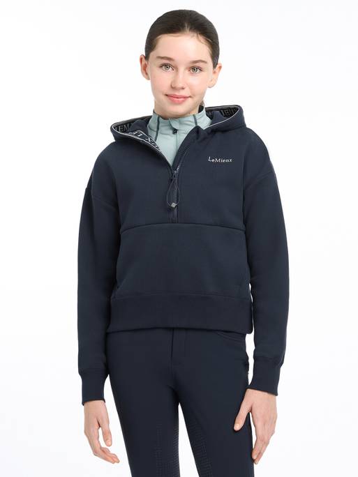 Lemieux Young Rider Hettie Half Zip Hoodie - Navy