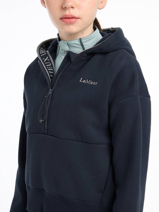 Lemieux Young Rider Hettie Half Zip Hoodie - Navy