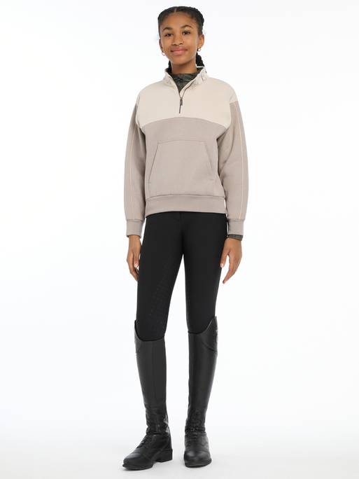 Lemieux Young Rider Kate Quarter Zip Sweat - Ash/Stone