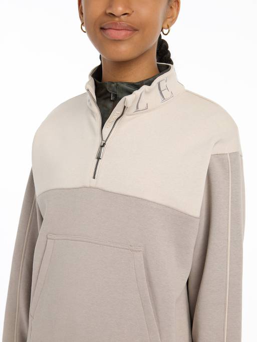 Lemieux Young Rider Kate Quarter Zip Sweat - Ash/Stone