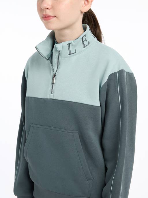 Lemieux Young Rider Kate Quarter Zip Sweat - Petrol/Glacier