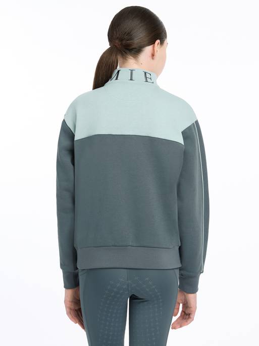 Lemieux Young Rider Kate Quarter Zip Sweat - Petrol/Glacier