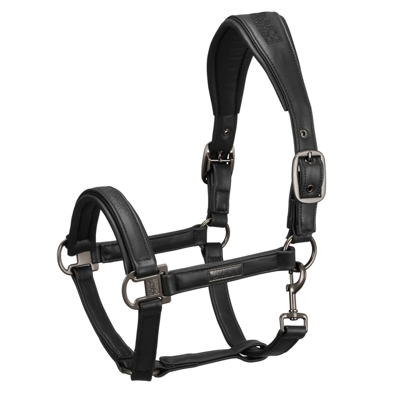 Eskadron Essence Double Pin Leather Headcollar - Black