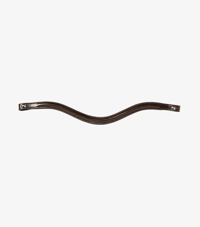 Premier Equine Liscio Plain Shaped Leather Browband