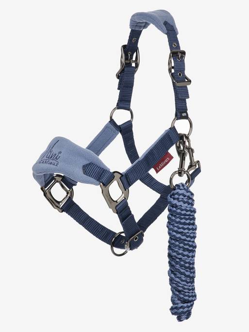 Lemieux Mini Vogue Headcollar & Leadrope Indigo