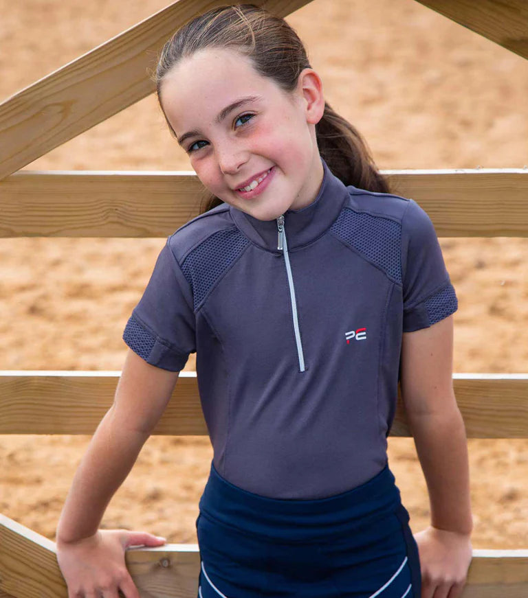 Premier Equine Mini Remisa Girl's Technical Short Sleeve Riding Top