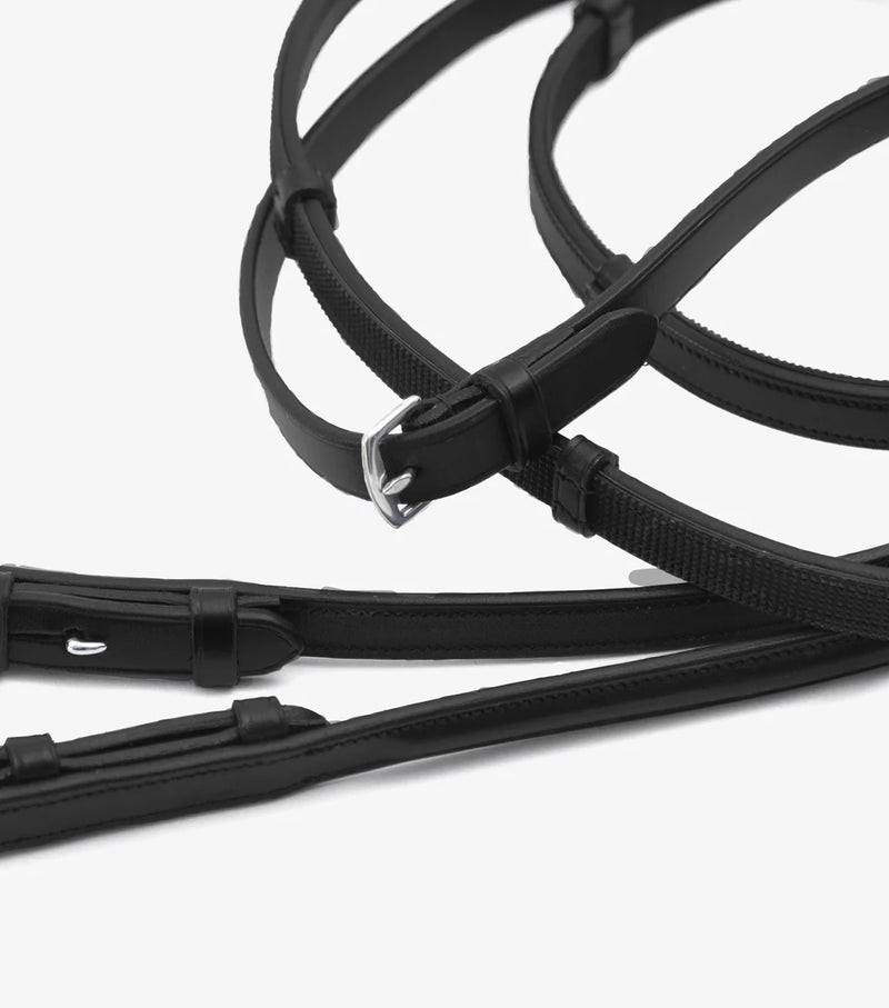 Premier Equine Salvatore Rubber & Leather Grip Reins