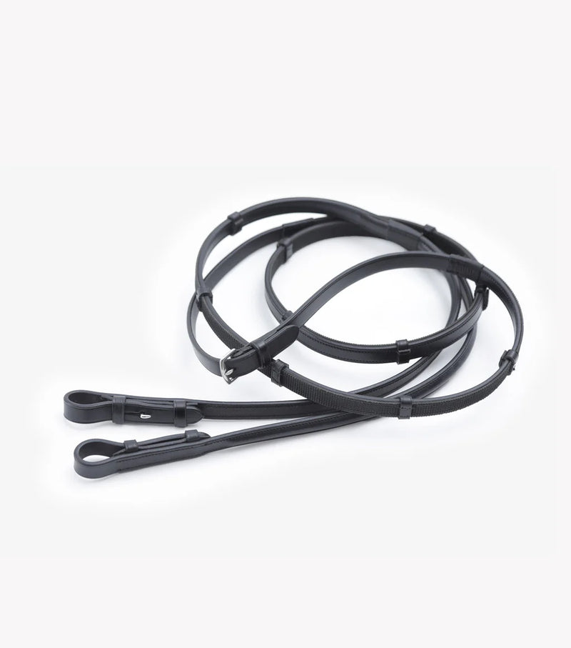 Premier Equine Salvatore Rubber & Leather Grip Reins