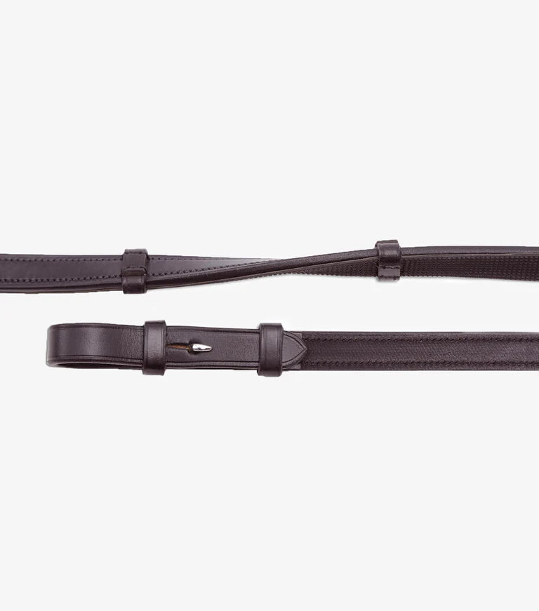 Premier Equine Salvatore Rubber & Leather Grip Reins