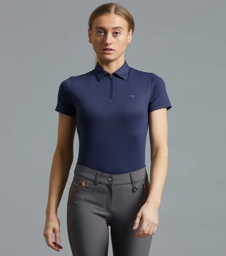 Premier Equine Scintillo Ladies Short Sleeve Riding Top