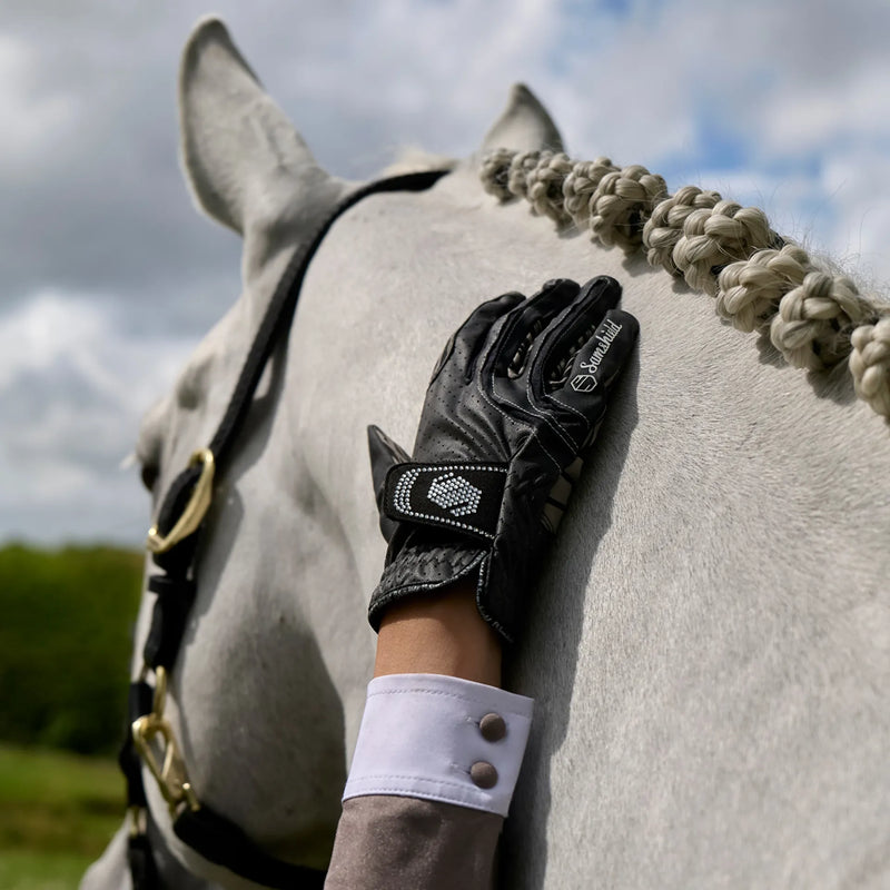 Samshield V-Skin Swarovski Gloves Black/Silver