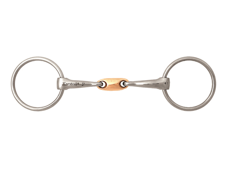 Korsteel Stainless Steel With Copper French Link Loose Ring Snaffle Bit - Nags Essentials