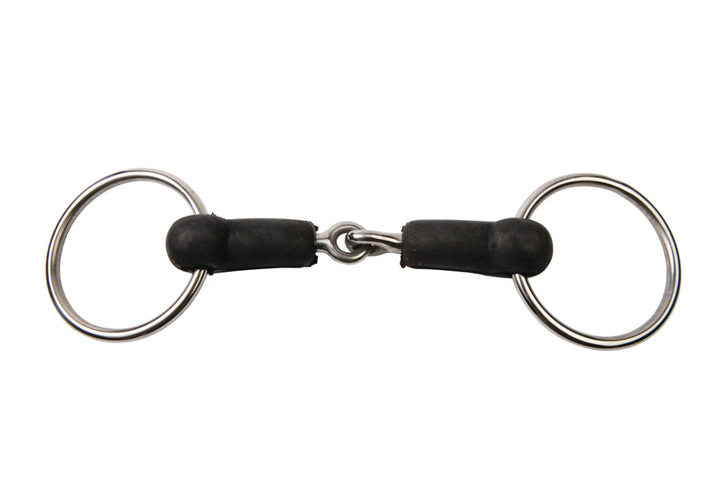 Korsteel Hard Rubber Jointed Loose Ring Snaffle - Nags Essentials