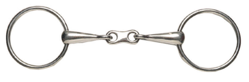 Korsteel Stainless Steel Thin Mouth French Link Loose Ring Snaffle Bit - Nags Essentials