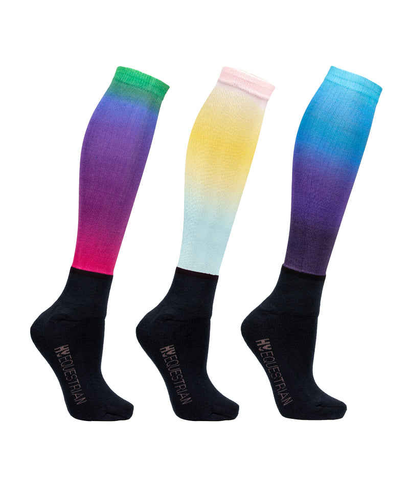 Hy Equestrian Ombre Socks (Packof 3)