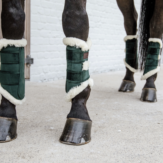 Kentucky Velvet Contrast Brushing Boots