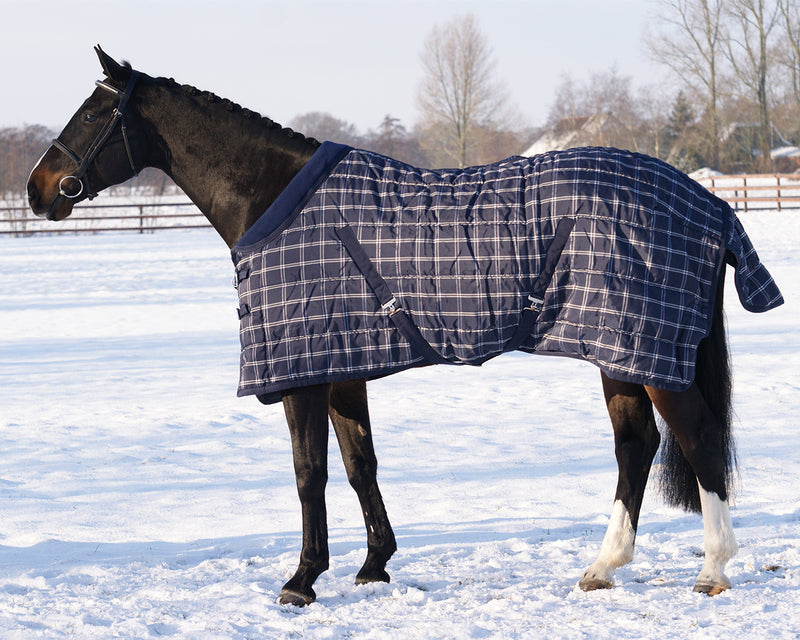 Stable Rug Navy Check 300gsm - Nags Essentials