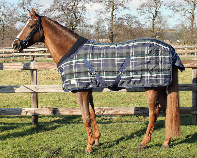 Stable Rug Navy Check 300gsm - Nags Essentials