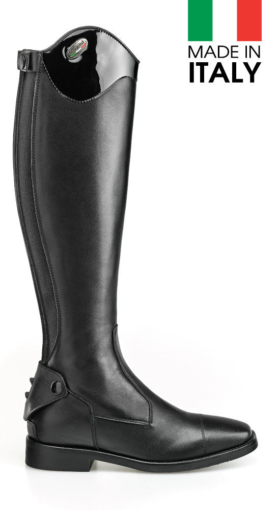 Brogini Livorno Long Boot With Patent Top - Nags Essentials