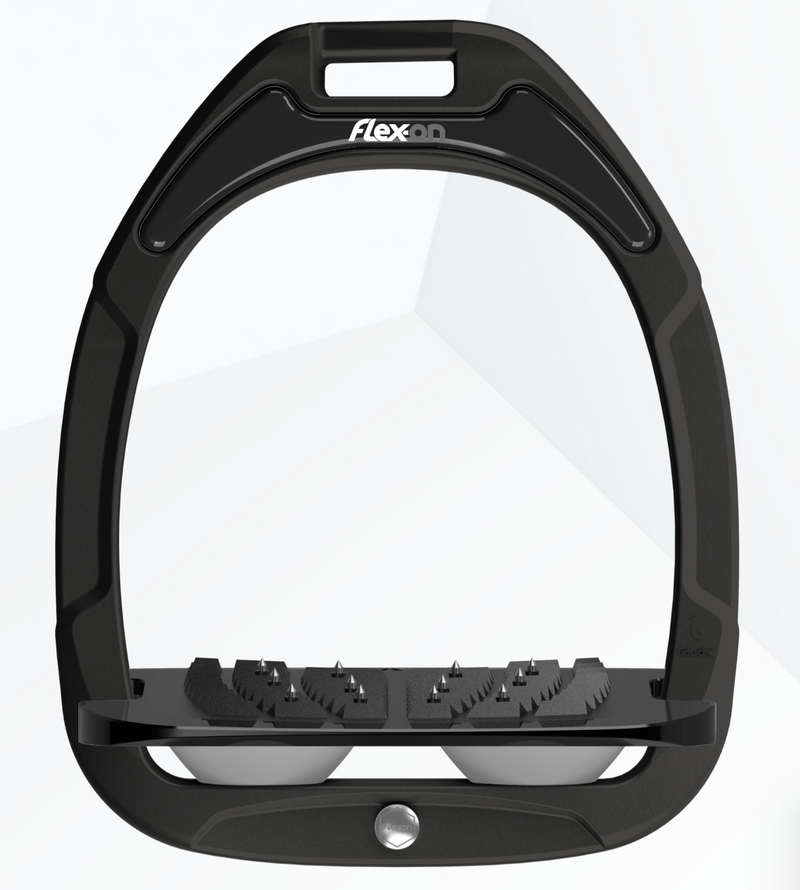 Flexon GC Stirrups Black Frame - Inclined Ultra Grip - Nags Essentials