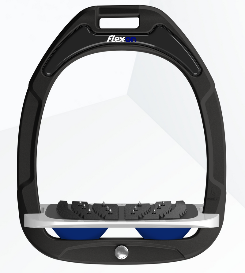 Flexon GC Stirrups Black Frame - Inclined Ultra Grip - Nags Essentials