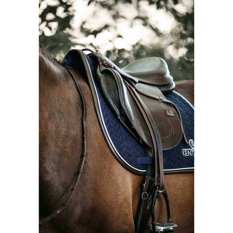 Kentucky Horsewear Fishbone Leather Saddle Pad - Nags Essentials