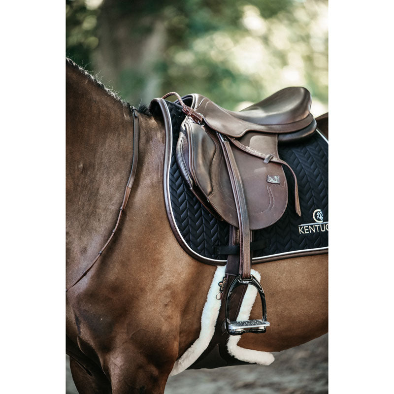 Kentucky Horsewear Fishbone Leather Saddle Pad - Nags Essentials