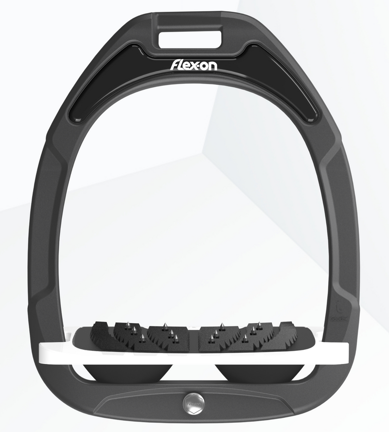 Flexon GC Stirrups Dark Grey Frame - Inclined Ultra Grip - Nags Essentials