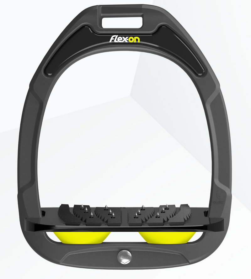 Flexon GC Stirrups Dark Grey Frame - Inclined Ultra Grip - Nags Essentials