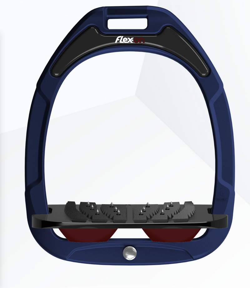 Flexon GC Stirrups Navy Frame - Inclined Ultra Grip - Nags Essentials
