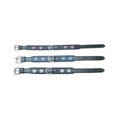 Companion Leather Dog Collar With Paw Print - Nags Essentials