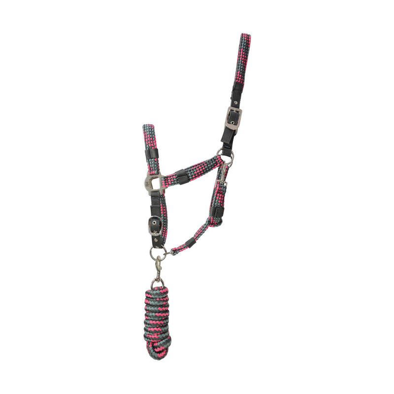 Hy Multicolour Adjustable Head Collar with Rope - Nags Essentials