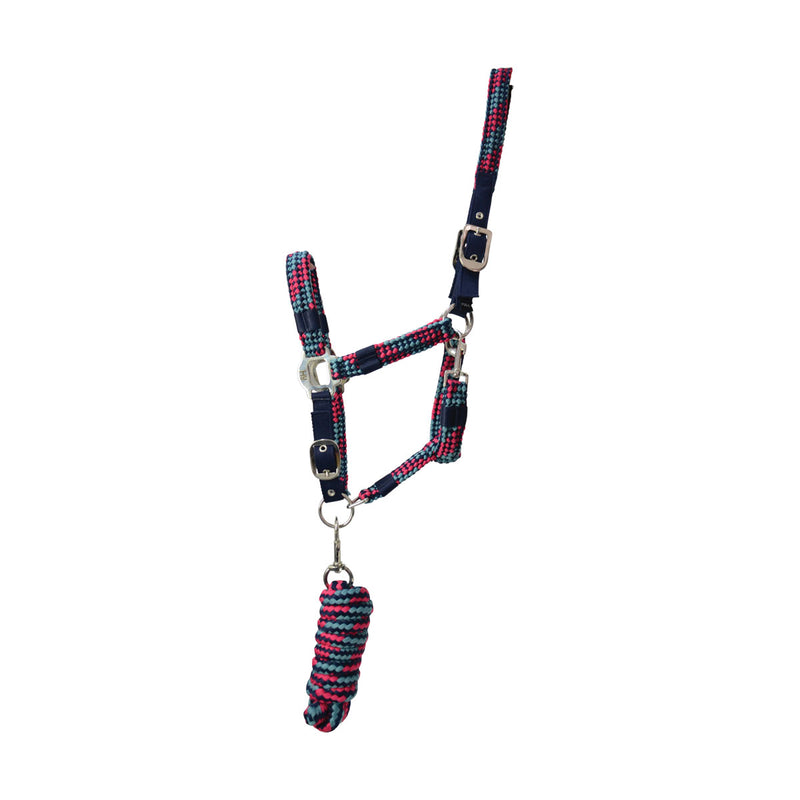 Hy Multicolour Adjustable Head Collar with Rope - Nags Essentials