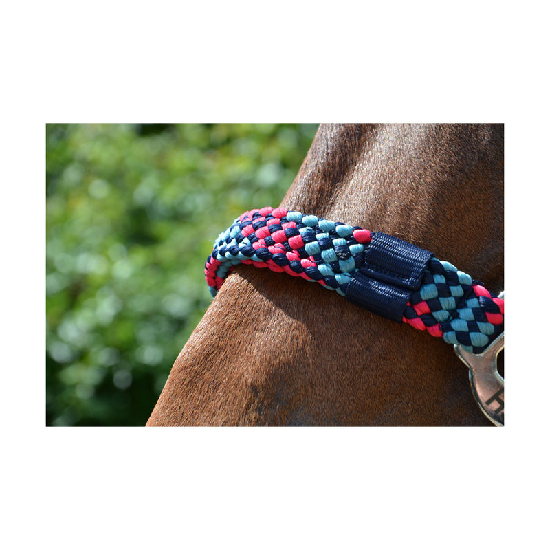 Hy Multicolour Adjustable Head Collar with Rope - Nags Essentials